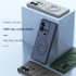 For vivo iQOO 11 Magsafe Hidden Fold Holder Full Coverage Shockproof Phone Case(Blue)