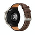 22mm Universal Square Tail Leather Watch Band(Dark Brown)