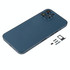 Back Housing Cover with SIM Card Tray & Side keys & Camera Lens for iPhone 12 Pro Max(Blue)