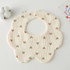 Pure Cotton 6-layer Seersucker Bib Baby Saliva Napkin Newborn Toddler Soft Burp Cloth, Style: Heart