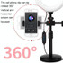 Double-machine Position Round Plate Desktop Cell Phone Live Streaming Holder 6 inch Fill Light Selfie Portable Holder