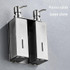 Hotel Stainless Steel Soap Dispenser Home Wall Mounted No Punch Press To Soap Bottle, Style: Round 1 Barrel