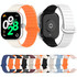 For Xiaomi Mi Band 8 Pro / Redmi Watch 4 Two Color Magnetic Silicone Watch Band(Milk Tea Rock White)