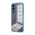 For Meizu 20 Transparent Plating Fine Hole Phone Case(Blue)
