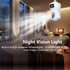 DP41 Bulb-type Dual-lens Motion Tracking Smart Camera Supports Voice Intercom(Black)