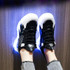 USB Charging LED Light Shoes Couples Casual Sneakers Hip-Hop Luminous Shoes, Size: 43(White Black)