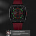 Curren 8442 Sport Six-Hand Silicone Strap Men Quartz Watch, Color: Rose Shell White