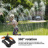 Three-prong Sprinkler Garden Lawn Rotating Sprinkler(Orange)