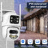 QX102 3MP WiFi Triple Camera Supports Two-way Voice Intercom & Infrared Night Vision(US Plug)