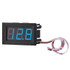 0V-30V 3 Wire DC Voltmeter Terminal 0.56 Inch LED Digital Voltmeter Accessories Reverse Connection Protection, Color: Blue