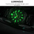Curren 8450 Business Sports Steel Strap Men Quartz Watch, Color: White Shell Green