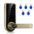 Password + Key + Sensor Card Zinc Alloy Red Bronze Electronic Door Lock Touch Screen Electronic Code Lock