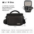 Cwatcun D67 Crossbody Camera Bag Photography Lens Shoulder Bag, Size:25.5 x 16 x 17cm M(Black)