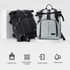 Cwatcun D95 Large Capacity Photography Backpack Shoulders Laptop Camera Bag, Size:30.5 x 18 x 38cm(Dark Black)