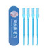 4pcs /Box Double-ended Nose Hair Trimmer Manual and Safe Cleaning Ear Pick(Blue)