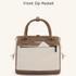 Cwatcun D112 Contrast Canvas Camera Bag One-shoulder Cross-body Tote Bag, Size:24.5 x 30 x 15.5cm(Brown)