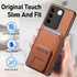 For vivo S16 / V27 Carbon Fiber Card Bag Fold Stand Phone Case(Brown)
