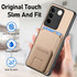 For vivo S16 / V27 Carbon Fiber Card Bag Fold Stand Phone Case(Khaki)