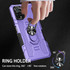 For Xiaomi Poco X4 Pro 5G Ring Holder Armor Hybrid Phone Case(Purple)
