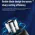 Electric Digital Display Nose Hair Trimmer Rechargeable 3 Gear Adjustable Portable Shaver(Silver)