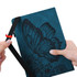 For Samsung Galaxy Tab S9 FE+ / S9+ / S8+ Big Butterfly Embossed Leather Tablet Case(Blue)