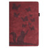 For Samsung Galaxy Tab S9 Ultra / S8 Ultra Butterfly Cat Embossing Leather Tablet Case(Red)