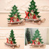 3 PCS Christmas Decorations Christmas Painted Wooden Assembly DIY Sleigh Car Decoration Jigsaw Puzzle Gift, Size:Large(Elk)