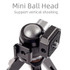 XILETU  MC-22 Mini Tripod Ball Head Double Cold Shoe Design With 1/4 Inch Screw