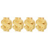 Universal 8mm Dollar Style Plastic Car Tire Valve Caps, Pack of 4(Gold)