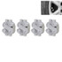 Universal 8mm Dollar Style Plastic Car Tire Valve Caps, Pack of 4(Silver)