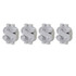 Universal 8mm Dollar Style Plastic Car Tire Valve Caps, Pack of 4(Silver)