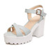 Platform Sandals High Heels Casual Shoes, Shoes Size:40(Blue)