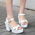 Platform Sandals High Heels Casual Shoes, Shoes Size:40(Blue)