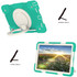 For Samsung Galaxy Tab A9+ 11 2023 Silicone Hybrid PC Tablet Case with Shoulders Strap(Mint Green)