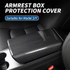 For Tesla Model 3 / Y Car Center Console Armrest Box Carbon Fiber Pattern Protective Cover