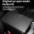 For Tesla Model 3 / Y Car Center Console Armrest Box Carbon Fiber Pattern Protective Cover