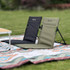 COOLCAMP C-Y006 Outdoor Camping Back Cushion Aluminum Folding Beach Chair Park Wild Leisure Chair(Khaki)