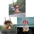 Car Cartoon Duck Rear View Mirror Interior Pendant(Drink Glasses Pink Hat Duck)