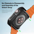For Apple Watch 4 / 5 / 6 / SE 44mm DUX DUCIS Tamo Series Hollow PC + TPU Watch Protective Case(Transparent Black)