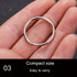 10pcs 1.5 X 25mm Key Holder Ring Metal Key Chain Charm Ring