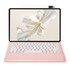 For Honor Pad 9 AH19 TPU Ultra-thin Detachable Bluetooth Keyboard Tablet Leather Case(Pink)