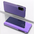 For Samsung Galaxy S20 FE 5G Plated Mirror Horizontal Flip Leather Case with Holder(Purple Blue)