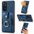 For Xiaomi Redmi Note 11 Retro Skin-feel Ring Card Wallet Phone Case(Blue)