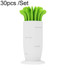 30pcs /Set Radish Shape Disposable Fruit Fork Household Cute Two Tines Dessert Spork(White)