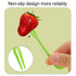 30pcs /Set Radish Shape Disposable Fruit Fork Household Cute Two Tines Dessert Spork(White)