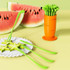 30pcs /Set Radish Shape Disposable Fruit Fork Household Cute Two Tines Dessert Spork(White)