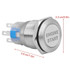 19MM Car Modification One-Button Start Switch Waterproof LED Metal Button(Silver)