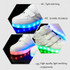Children Colorful Light Shoes LED Charging Luminous Shoes, Size: 36(Black Green)