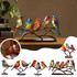 Hundred Flowers Bird Metal Iron Art Ornament 3D Stereoscopic Birds Decoration Crafts, Quantity: 2