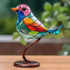 Hundred Flowers Bird Metal Iron Art Ornament 3D Stereoscopic Birds Decoration Crafts, Quantity: 1